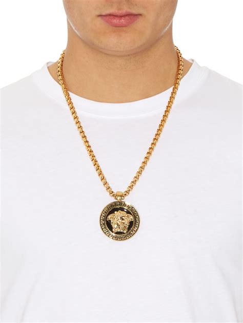 mens box chain necklace versace|Versace necklace real gold.